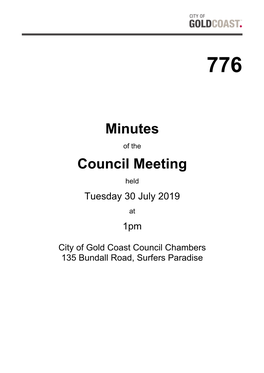 Minutes Council Meeting