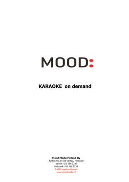 MOOD MEDIA on Demand Karaoke