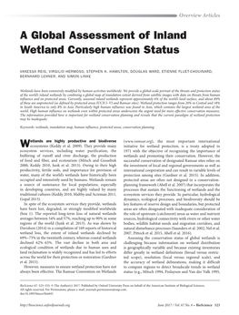 A Global Assessment of Inland Wetland Conservation Status