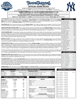 OFFICIAL GAME NOTES George M