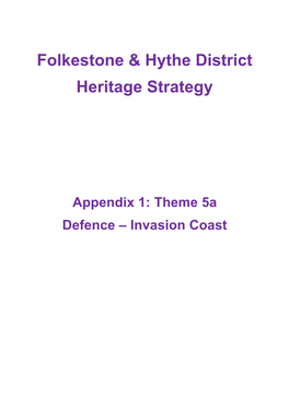 Folkestone & Hythe District Heritage Strategy