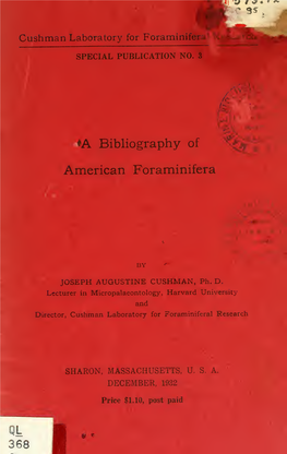 A Bibliography of American Foraminifera