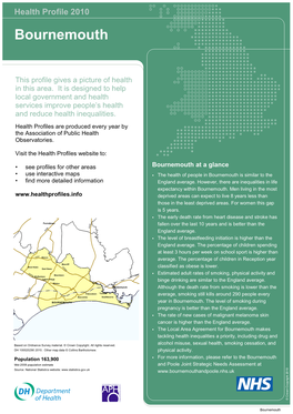 Health Profile 2010 Bournemouth