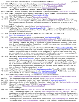 For the Aware There Is Much Evidence: Vaccine Side Effect Docs Condensed Apr 26 2021 Jun 7 1994• HIV, History of Data Manipulation by the Government