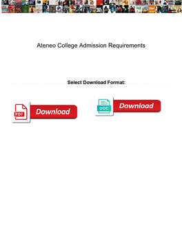 Ateneo College Admission Requirements
