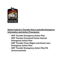 Derby Festival's Thunder Over Louisville Emergency Information