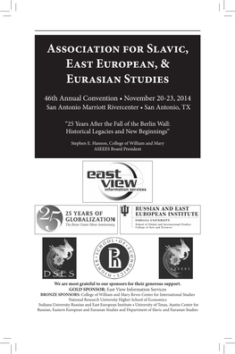 Association for Slavic, East European, & Eurasian Studies