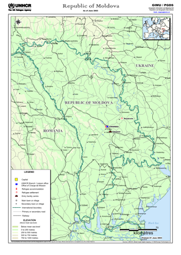 Republic of Moldova Geographic Information and Mapping Unit Population and Geographic Data Section As of June 2003 Email : Mapping@Unhcr.Ch