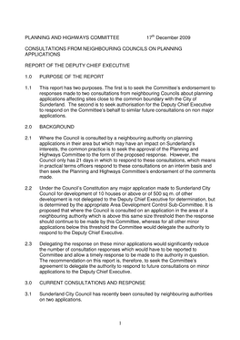 Consultations from Neighbouring Councils on Planning Applications