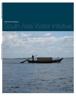 South Asia Water Initiative Public Disclosure Authorized Public Disclosure Authorized Public Disclosure Authorized