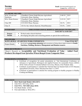 Acceptability and Nutritional Evaluation of Value - Added Food Products Developed from Spirulina-Wheat-Bengal Gram Composite Flour