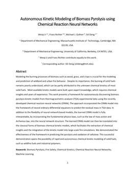 Autonomous Kinetic Modeling of Biomass Pyrolysis Using Chemical Reaction Neural Networks