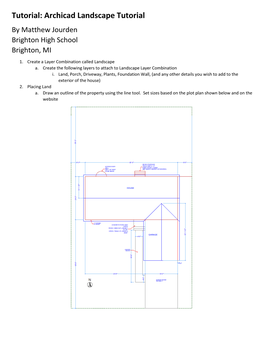 Archicad Landscape Tutorial by Matthew Jourden Brighton High School Brighton, MI