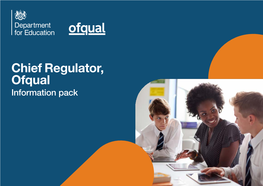 JN537 DFE Ofqual Chief Regulator Candidate Pack PRF5