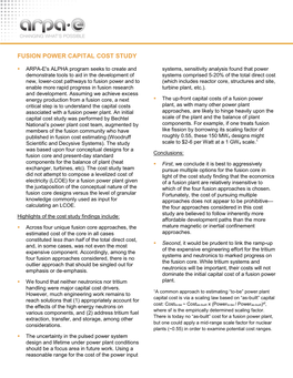 Fusion Power Capital Cost Study