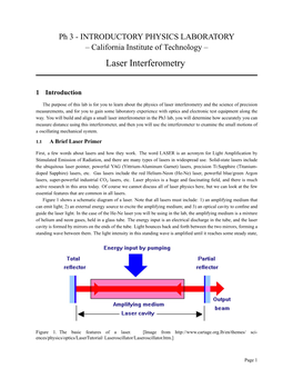 Laser Interferometry