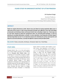 Flood Study in Shrawasti District of Uttar Pradesh