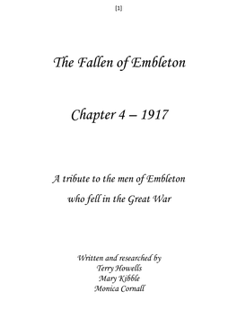 The Fallen of Embleton Chapter 4 – 1917