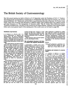 The British Society of Gastroenterology