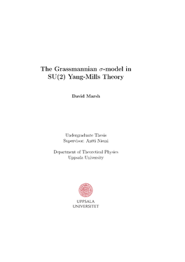 The Grassmannian Sigma Model in SU(2) Yang-Mills Theory