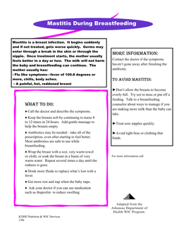 Mastitis During Breastfeeding