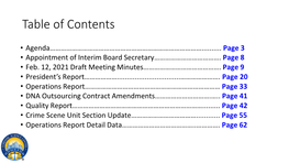 Table of Contents