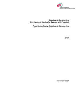 Bosnia and Herzegovina Development Studies for Sectors with Potential