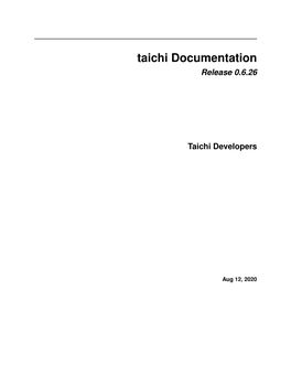 Taichi Documentation Release 0.6.26