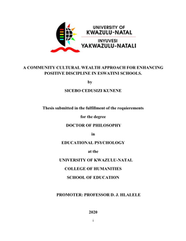 A Community Cultural Wealth Approach for Enhancing Positive Discipline in Eswatini Schools