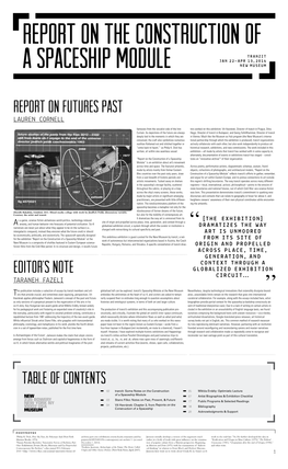 Report on Futures Past Editor's Note Table of Contents