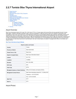 2.2.7 Tunisia Sfax Thyna International Airport
