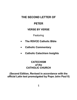 The Second Letter of Peter