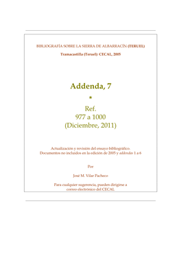 Addenda, 7 * Ref