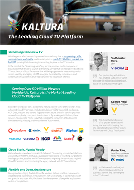 The Leading Cloud TV Platform