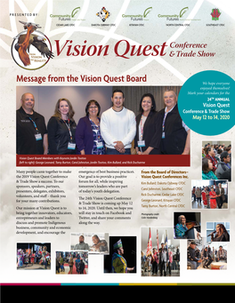 Message from the Vision Quest Board