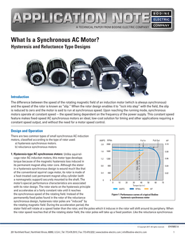 What Is a Synchronous AC Motor? Hysteresis and Reluctance Type Designs