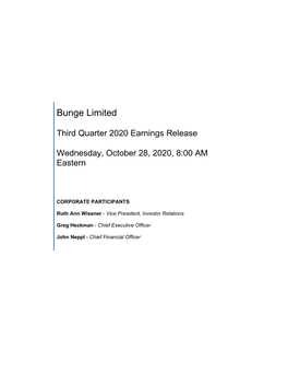 Bunge Limited