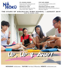 THE STARS of MOANALUA HIGH SCHOOL | AUGUST 2019 Back to School Issue