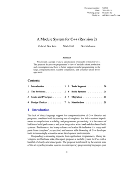A Module System for C++ (Revision 2)