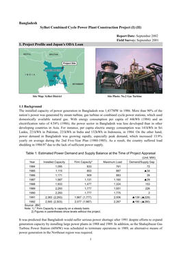 Bangladesh Sylhet Combined Cycle Power Plant Construction Project (I) (II)