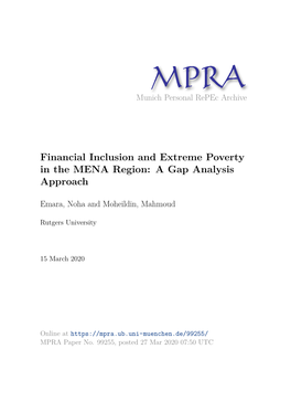 Financial Inclusion and Extreme Poverty in the MENA Region: a Gap Analysis Approach