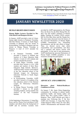 January Newsletter 2020