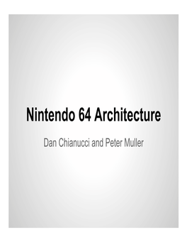 Nintendo 64 Architecture