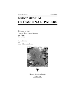 Occasional Papers