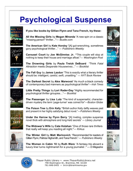 Psychological Suspense