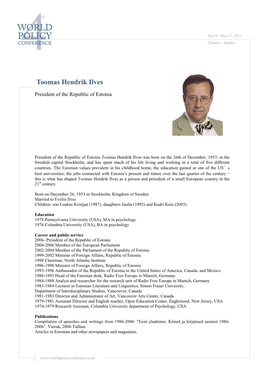 Toomas Hendrik Ilves