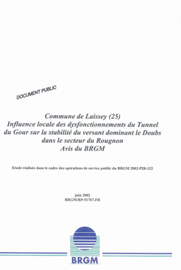 Commune De Laissey (25) Influence Locale Des Dysfonctionnements Du