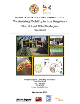 Maximizing Mobility in Los Angeles – First & Last Mile Strategies FINAL REPORT