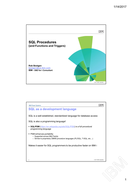 Writing SQL Stored Procedures & Functions