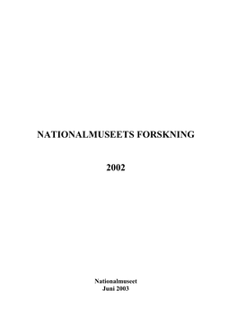 Forskningsberetning 2002